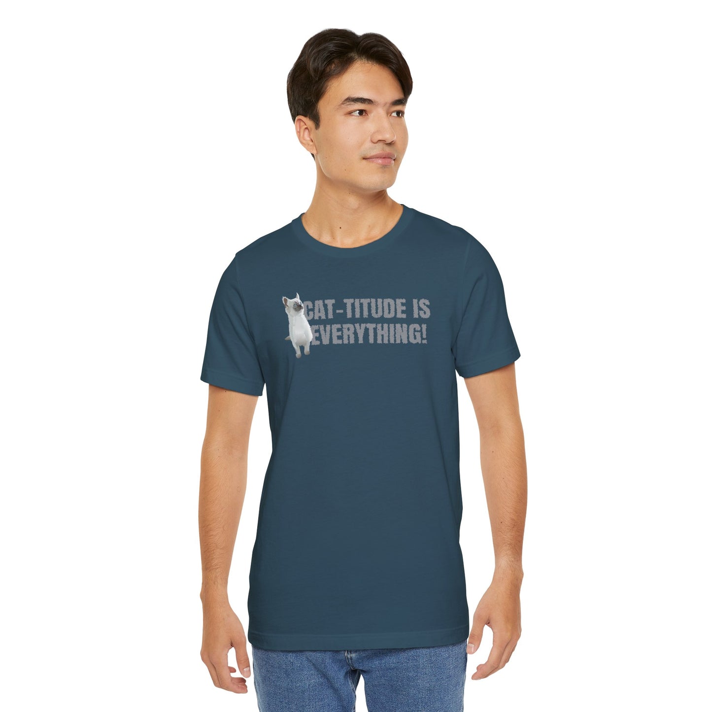Cat-Titude Is Everything Cat Lover | Unisex Cotton Short Sleeve T-Shirt