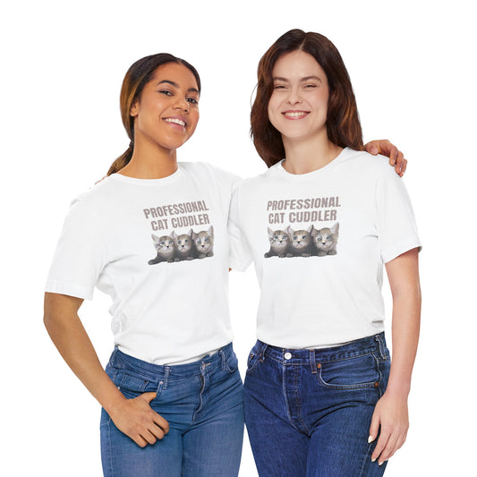 Cat Cuddler Tee | Unisex Cotton Short Sleeve T-Shirt