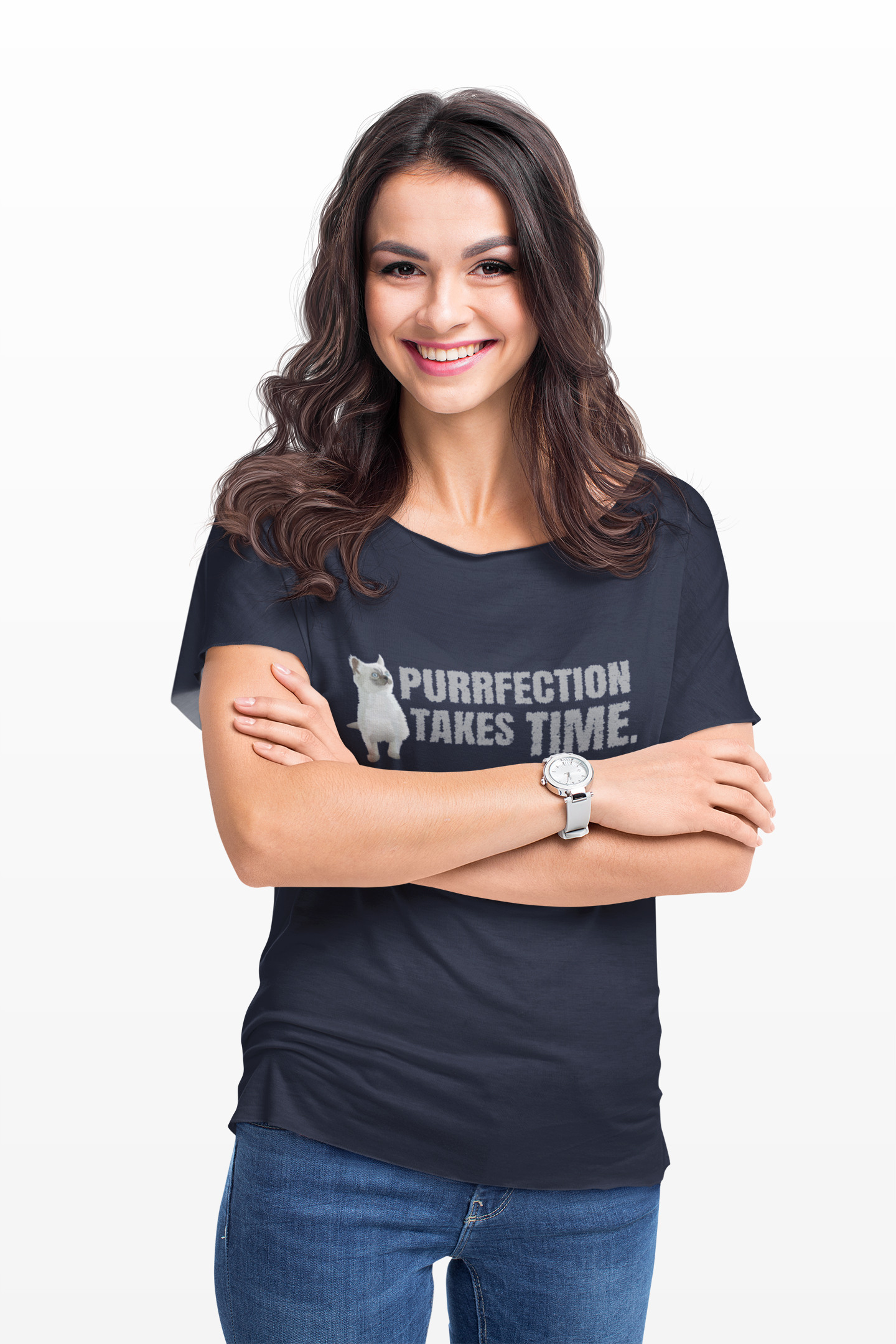 Cat Tee - Purrfection Takes Time | Unisex Cotton Short Sleeve T-Shirt
