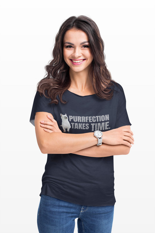 Cat Tee - Purrfection Takes Time | Unisex Cotton Short Sleeve T-Shirt