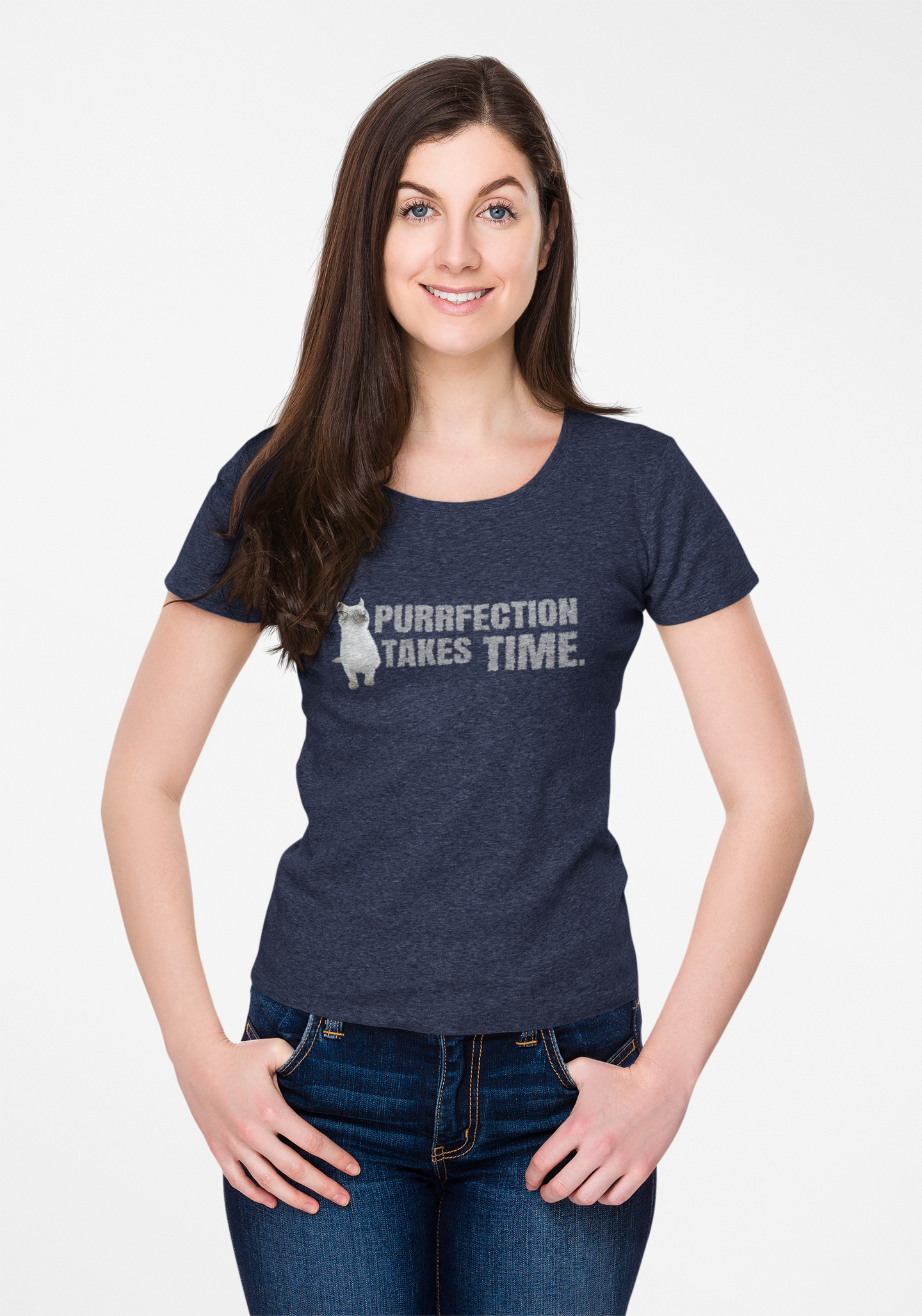 Cat Tee - Purrfection Takes Time | Unisex Cotton Short Sleeve T-Shirt