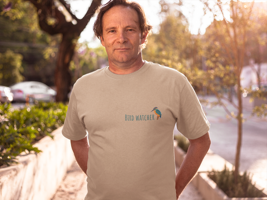 Kingfisher Bird Watcher Tee | Unisex Cotton Short Sleeve T-Shirt