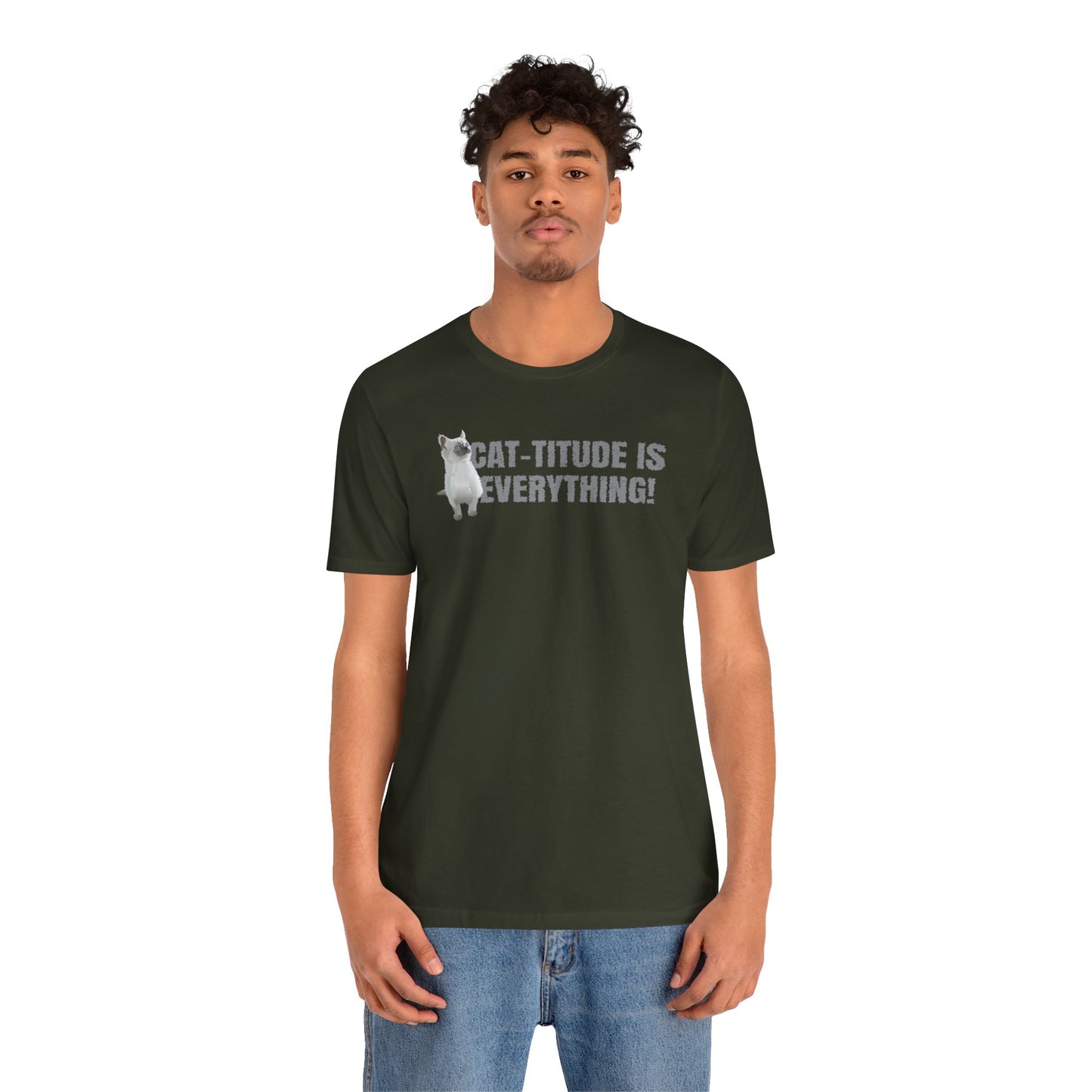 Cat-Titude Is Everything Cat Lover | Unisex Cotton Short Sleeve T-Shirt