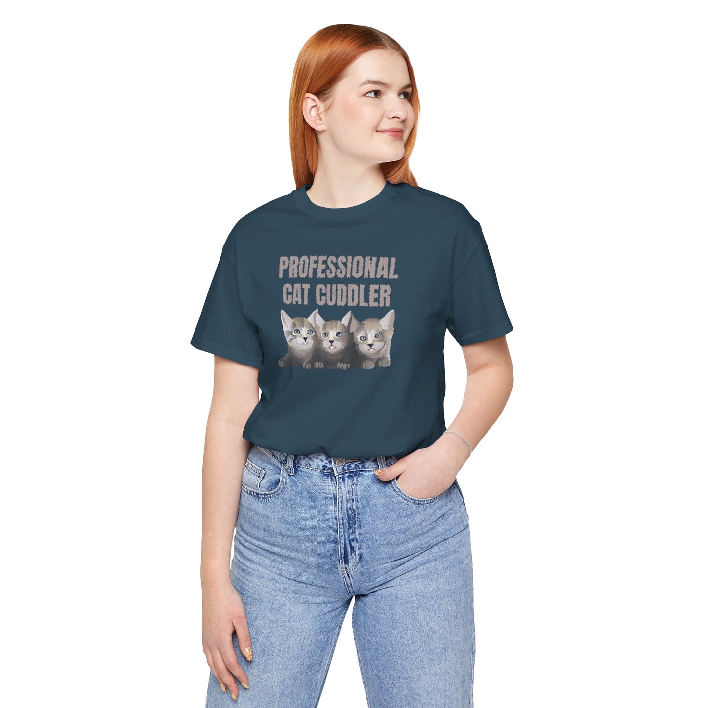 Cat Cuddler Tee | Unisex Cotton Short Sleeve T-Shirt